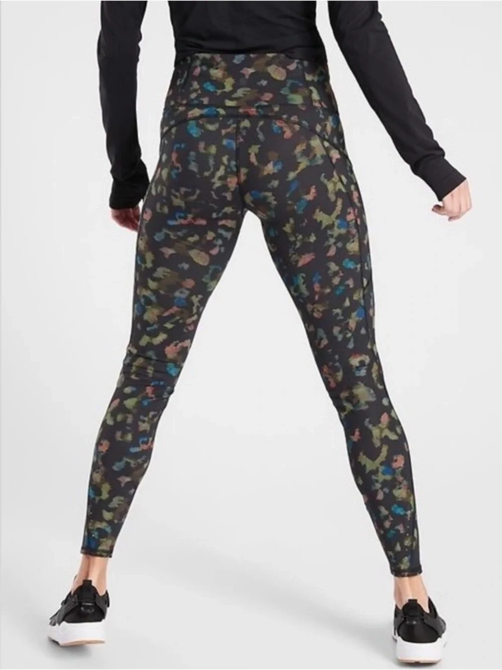 Athleta Rainier Leopard High Rise Tight Womens L - 29” Inseam - Picture 2 of 10